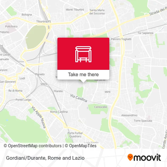 Gordiani/Durante map