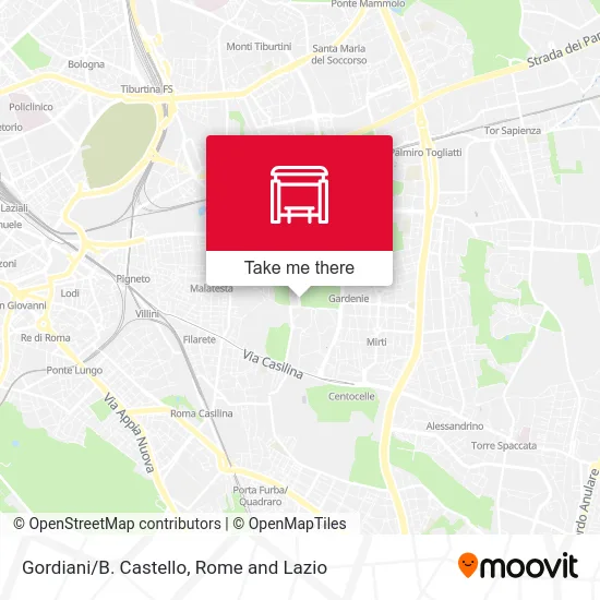 Gordiani/B. Castello map