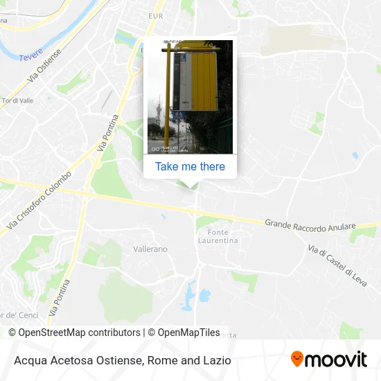 Acqua Acetosa Ostiense map