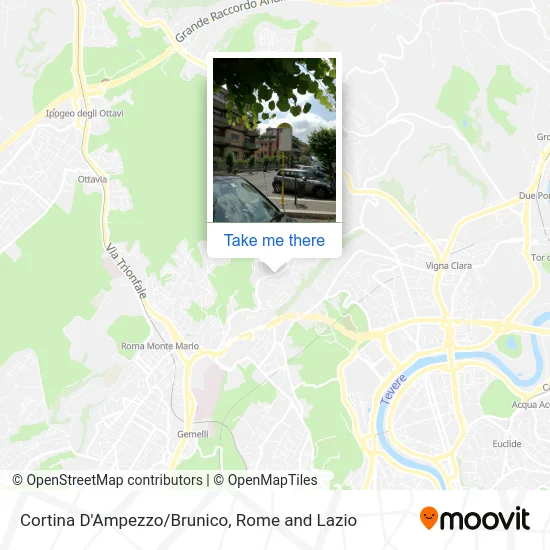 Cortina D'Ampezzo/Brunico map