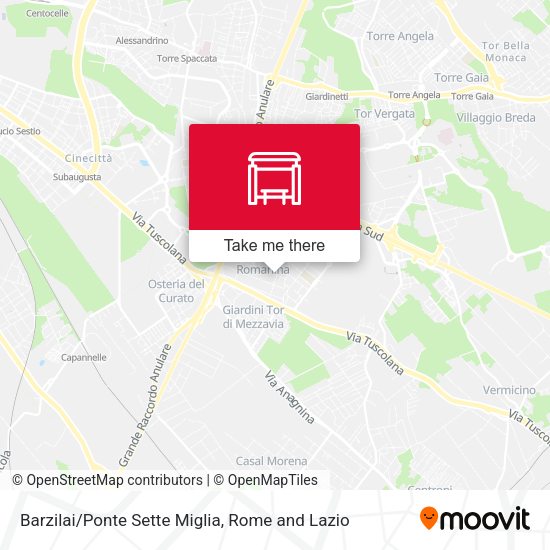 Barzilai/Ponte Sette Miglia map