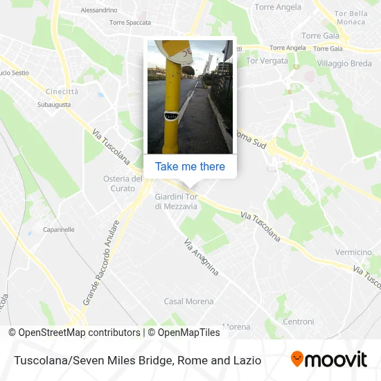 Tuscolana/Seven Miles Bridge map