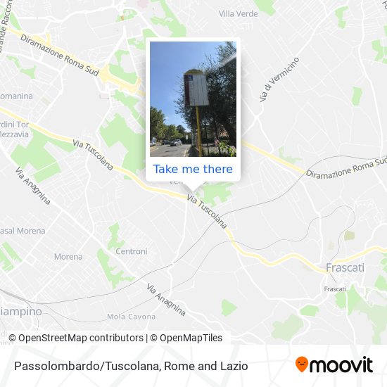 Passolombardo/Tuscolana map