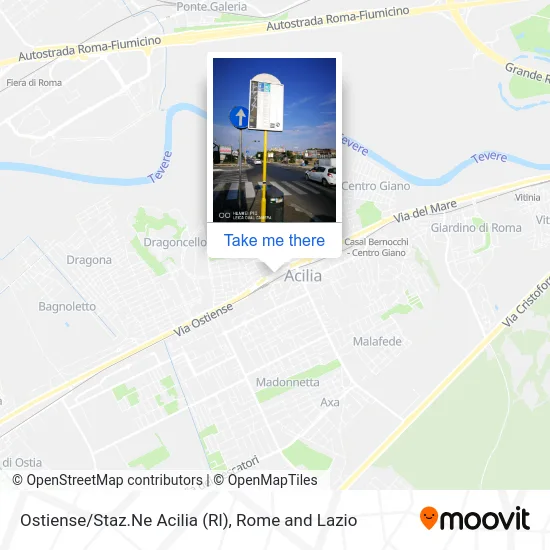 Ostiense/Acilia Station (RL) map
