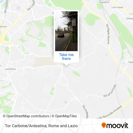 Tor Carbone/Ardeatina map