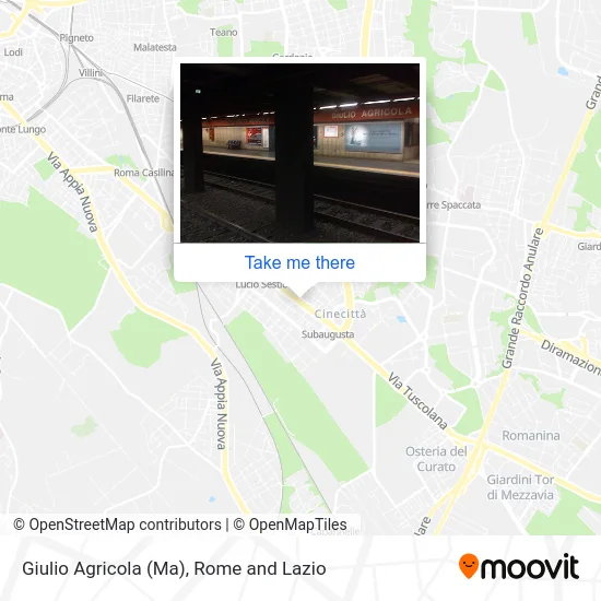 Giulio Agricola (Metro Line A) map