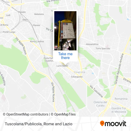 Tuscolana/Publicola map