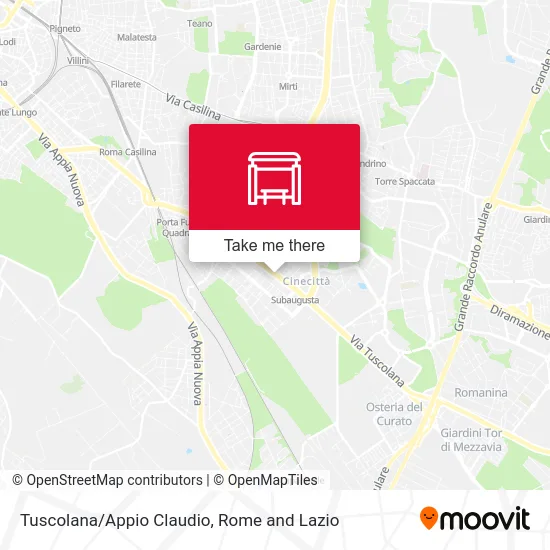 Tuscolana/Appio Claudio map