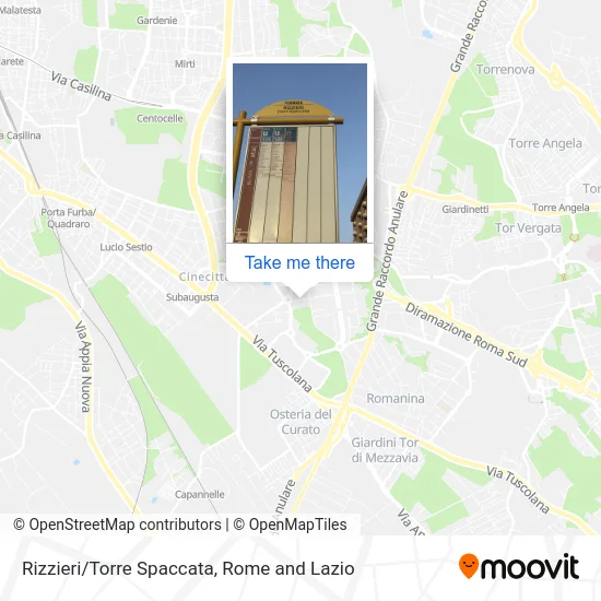 Rizzieri/Torre Spaccata map