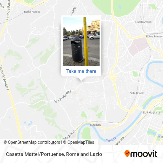Casetta Mattei/Portuense map