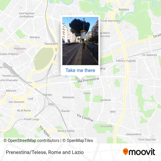 Prenestina/Telese map