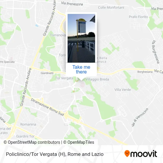 Policlinico / Tor Vergata Hospital map