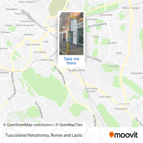 Tuscolana/Velodrome map