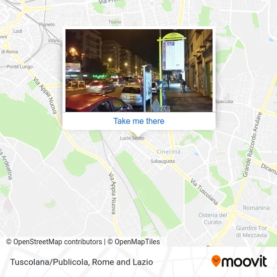 Tuscolana/Publicola map