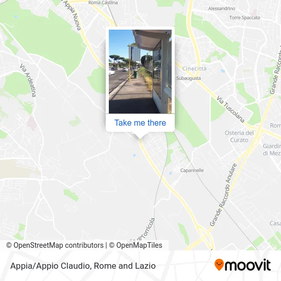 Appian Way/Appio Claudio map