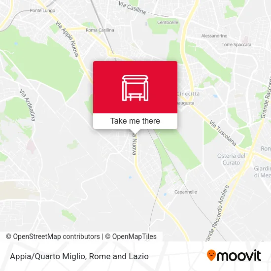 Appia/Quarto Miglio map