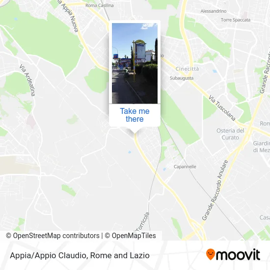 Appian Way/Appio Claudio map