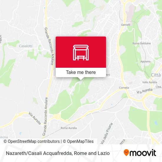 Nazareth/Casali Acquafredda map