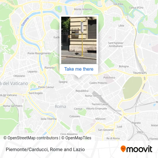 Piemonte/Carducci map