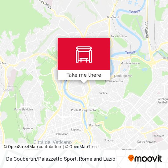 De Coubertin/Palazzetto Sport map