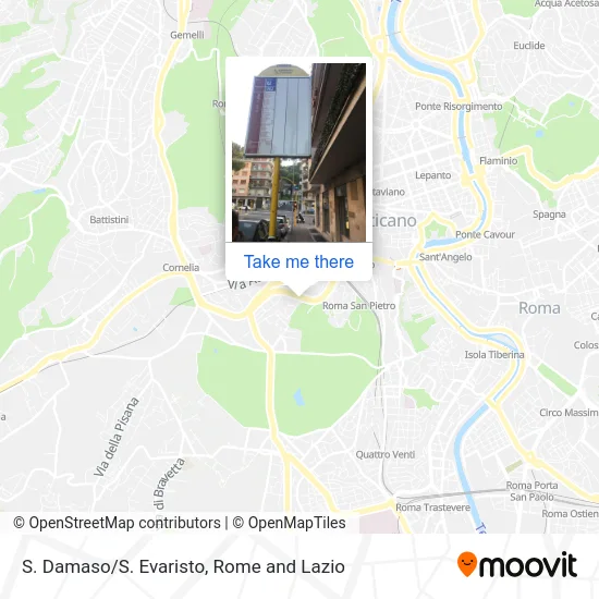St. Damaso/St. Evaristo map