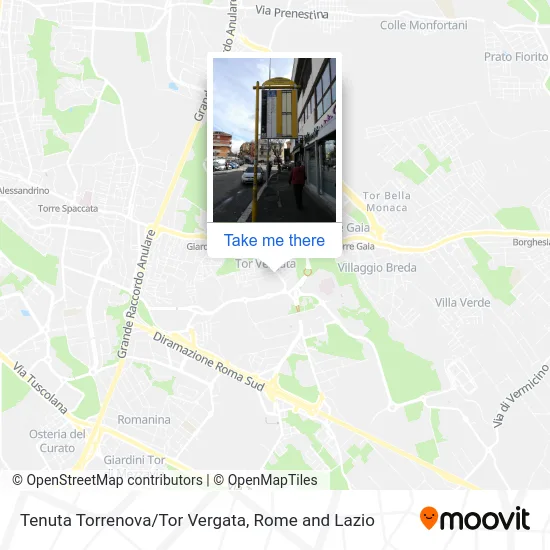 Tenuta Torrenova/Tor Vergata map