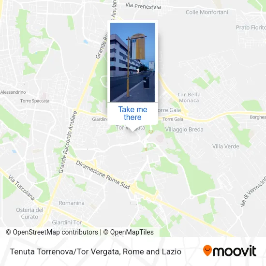 Tenuta Torrenova/Tor Vergata map