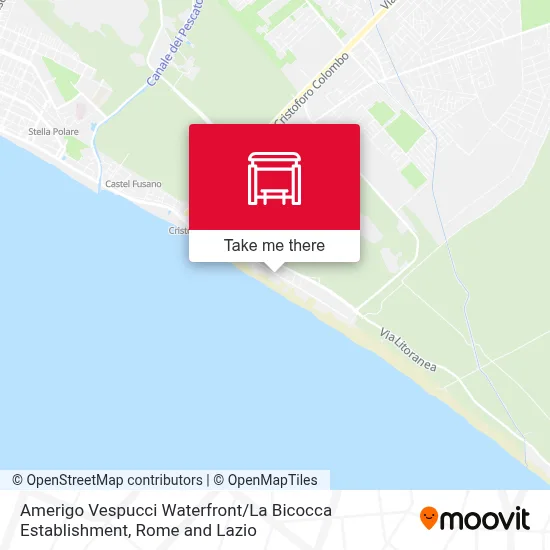 Amerigo Vespucci Waterfront / La Bicocca Establishment map