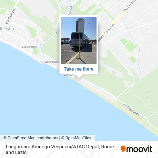 Lungomare Amerigo Vespucci / ATAC Depot map