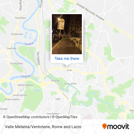 Valle Melaina/Ventotene map