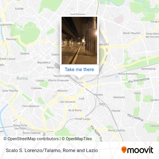 San Lorenzo Station/Talamo map