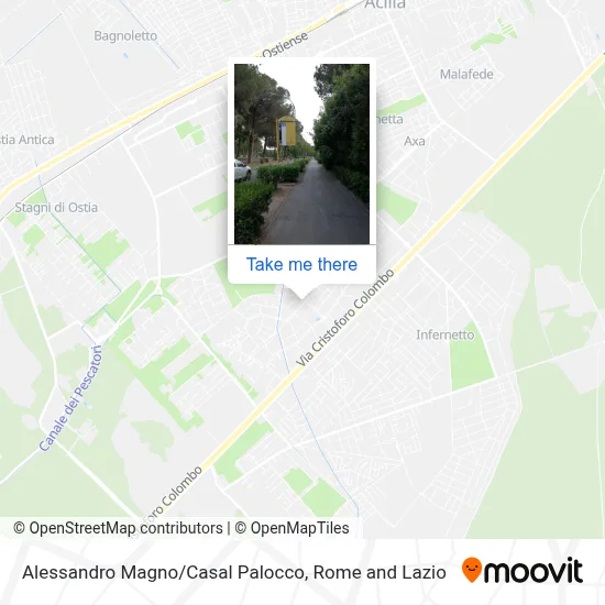 Alessandro Magno/Casal Palocco map