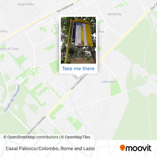 Casal Palocco/Colombo map