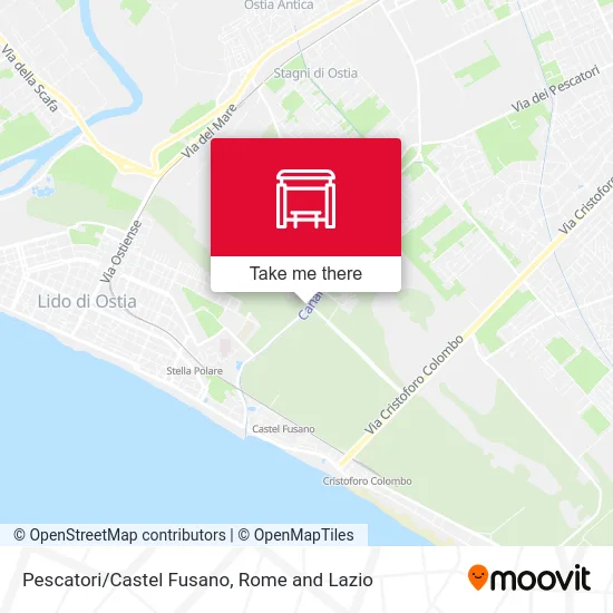 Pescatori/Castel Fusano map