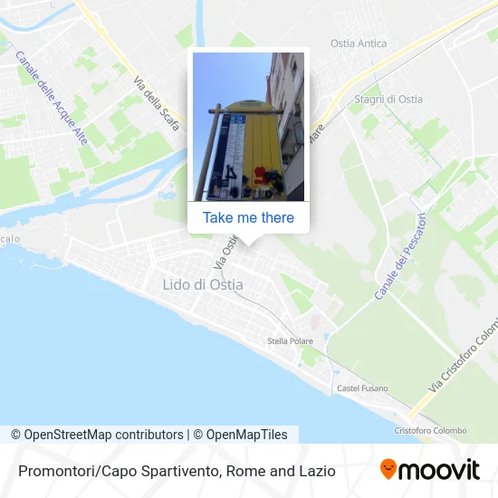 Promontori/Cape Spartivento map