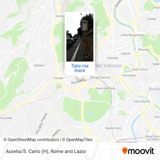 Aurelia/San Carlo (Hospital) map