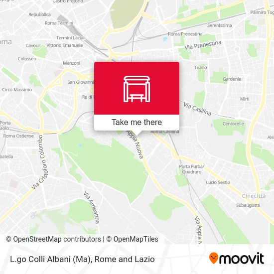 Colli Albani Square (Ma) map