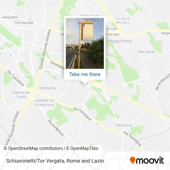 Schiavonetti/Tor Vergata map