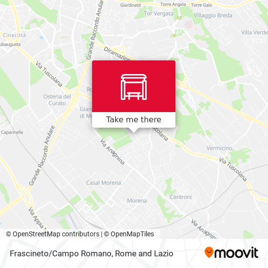 Frascineto/Campo Romano map