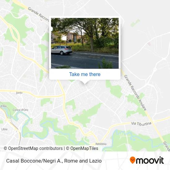 Casal Boccone/Negri A. map