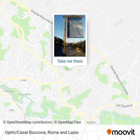 Ojetti/Casal Boccone map