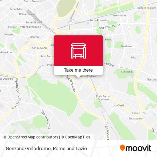 Genzano/Velodromo map