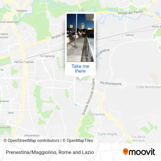 Prenestina/Maggiolino map