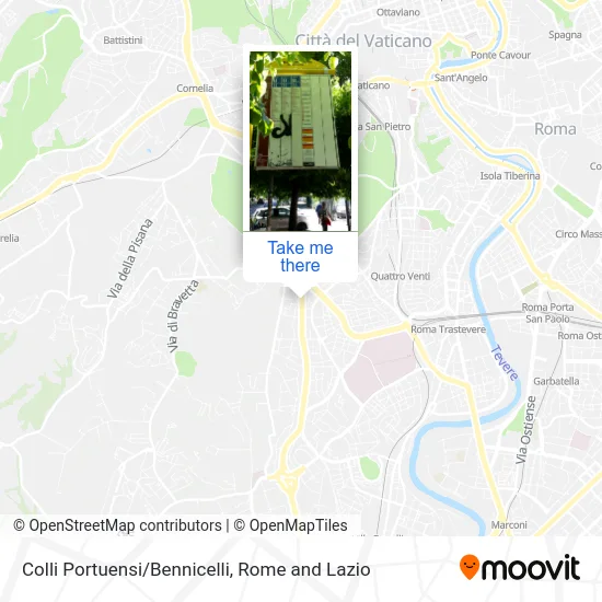 Colli Portuensi/Bennicelli map