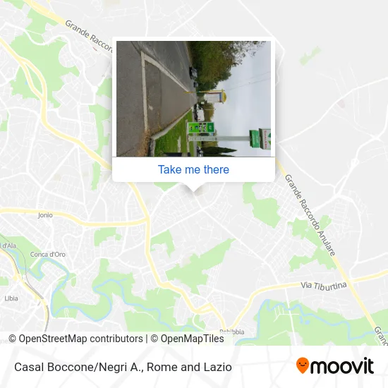 Casal Boccone/Negri A. map