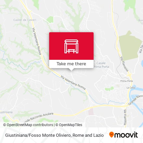 Giustiniana / Fosso Monte Oliviero map