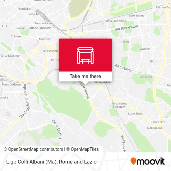 Colli Albani Square (Ma) map