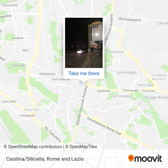 Casilina/Silicella map