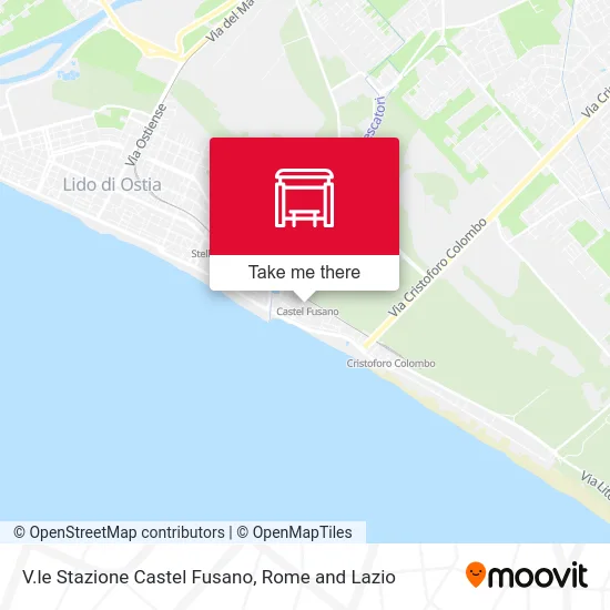 Castel Fusano Station Avenue map