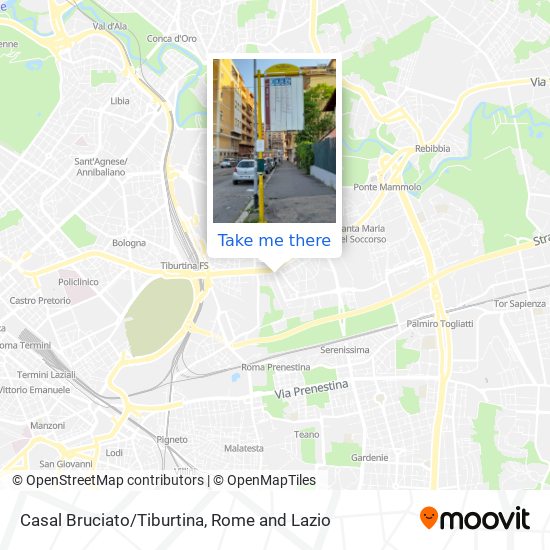 Casal Bruciato/Tiburtina map